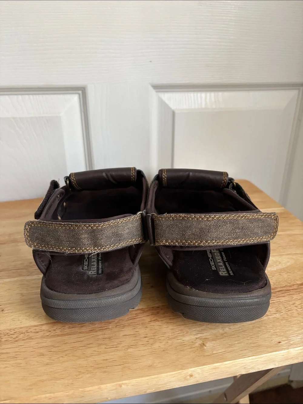 Skechers Mens Brown Strappy Fisherman Sandals Size 12 Memory Foam Relaxed Fit